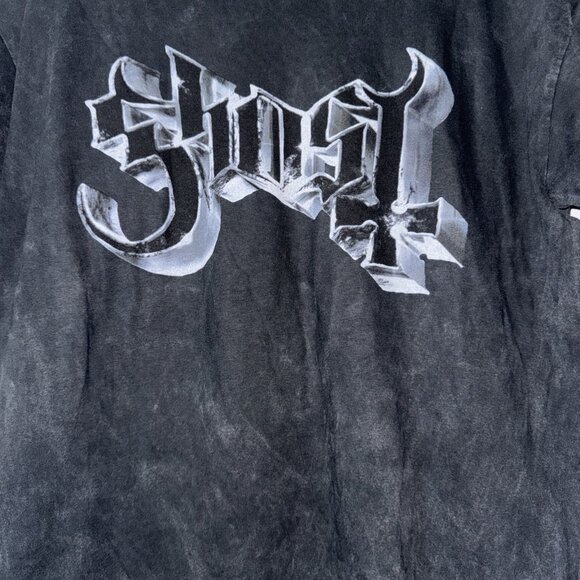 Ghost Metal Logo & Grucifix' (Black) T-Shirt - Eye Drop Select NEW - Picture 2 of 7